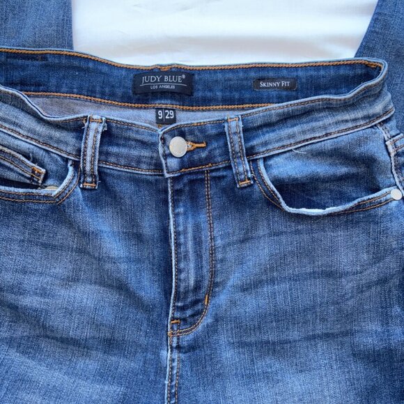 Judy Blue High Waist Skinny Jeans with Side Slit Released Hem (JB-82422) Sz 9/29 - Picture 4 of 15